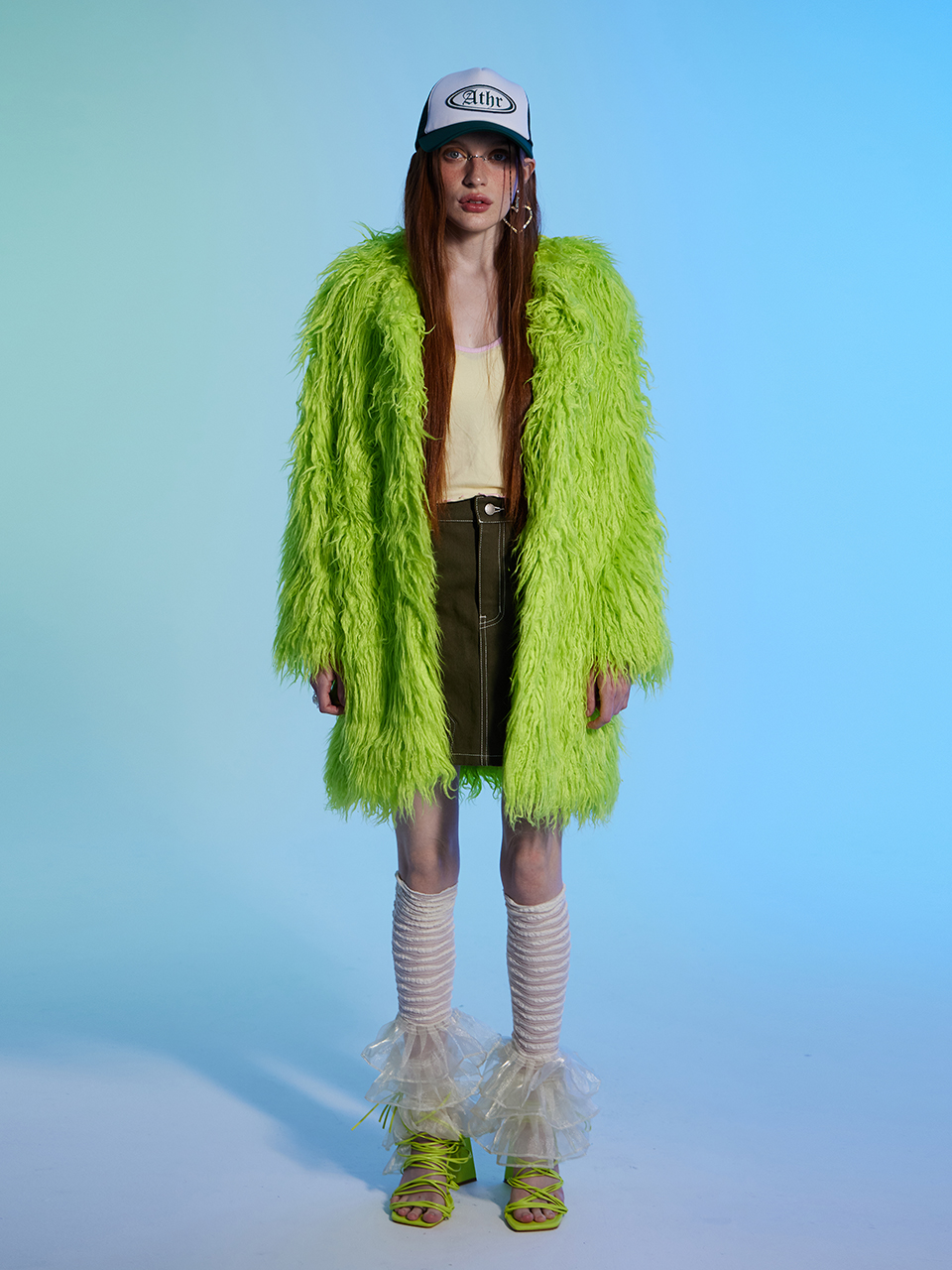 Neon Fancy Color Fur Coat